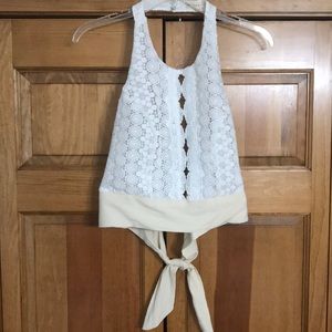 Blush Noir Open Back Blouse